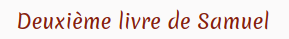 Deuxième livre de Samuel