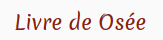 Livre de Osée