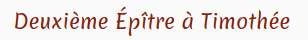 Deuxième Épître à Timothée